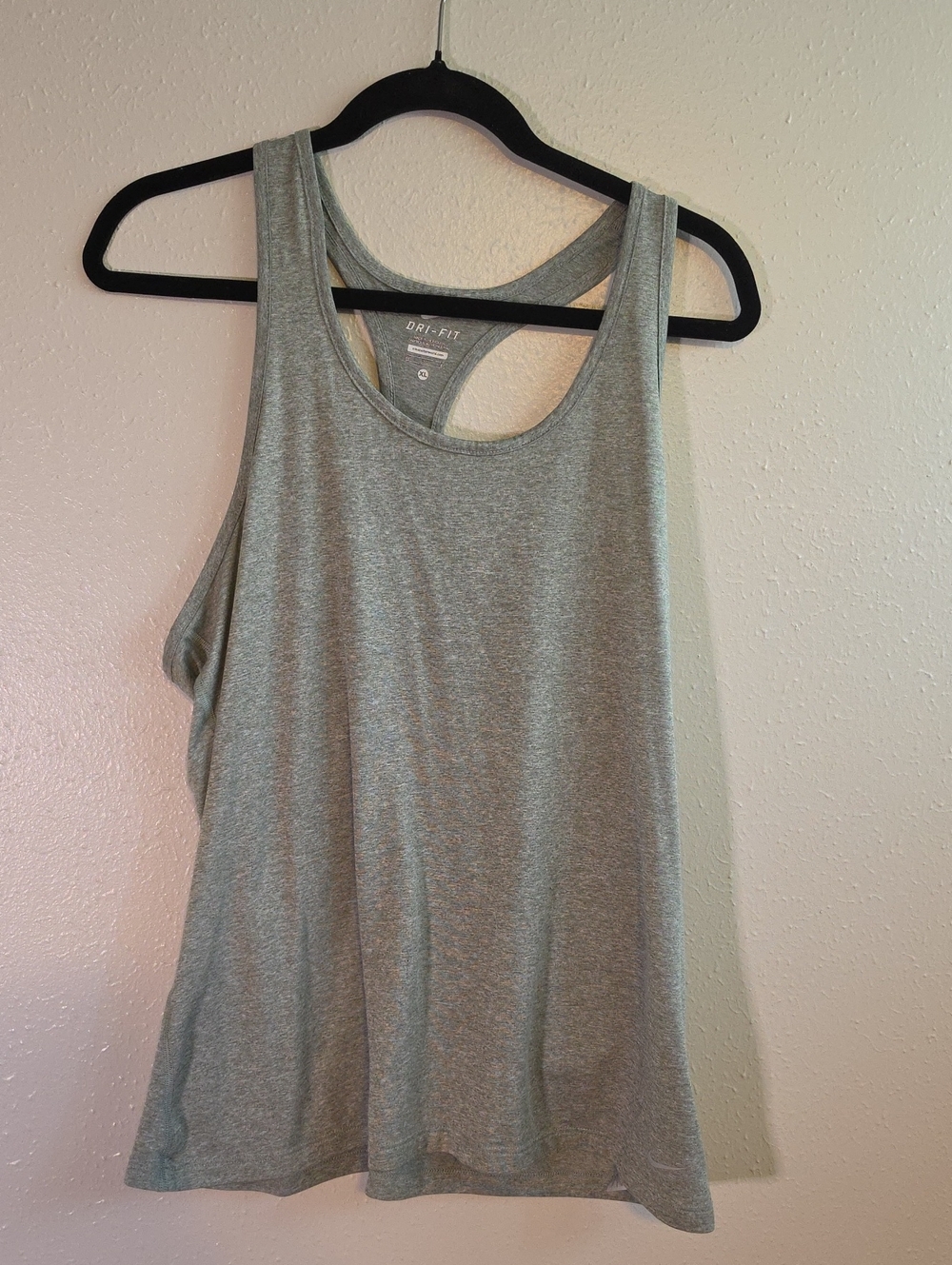 Nike Light Gray Racerback Dri-FIT Tank